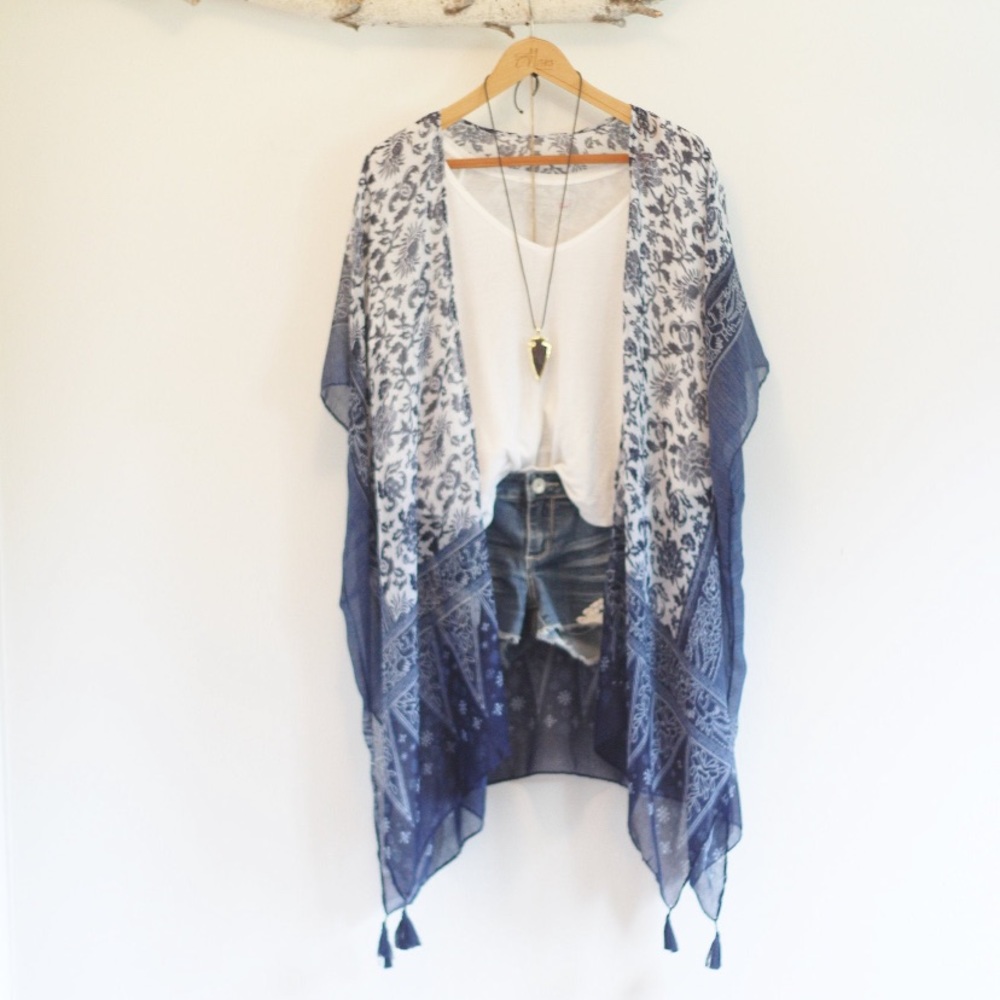 Blue & white kimono
